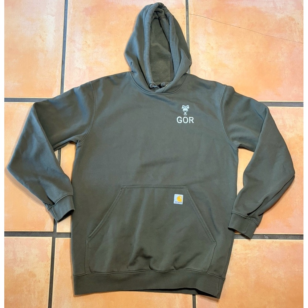 Carhartt x GOR Men's Medium Olive Pullover Hoodie Sweatshirt Loose Fit Casual
